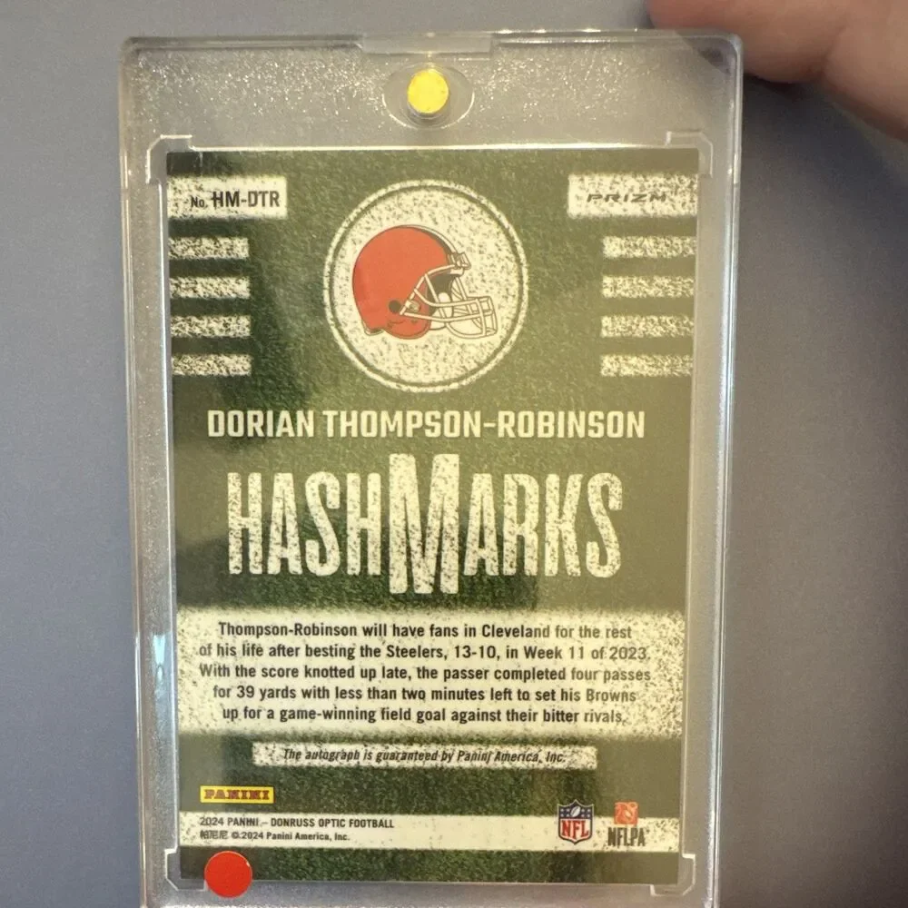 2024 Panini Donruss Optic Hash Marks HM-DTR Dorian Thompson-Robinson Auto